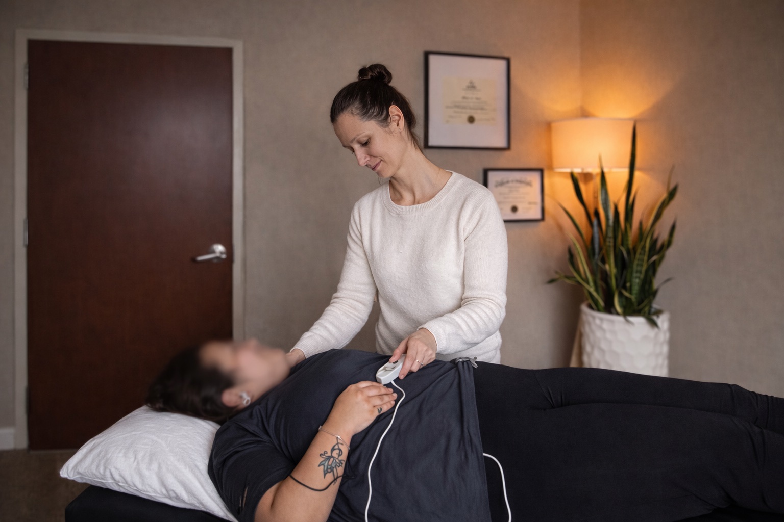 Osteopathic assessment and hands-on treatment
